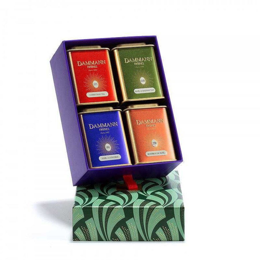 Gourmet illy | Wonderful Christmas Dammann Coffret - 3 loose teas and 1 Roiboos herbal tea (4X40G)