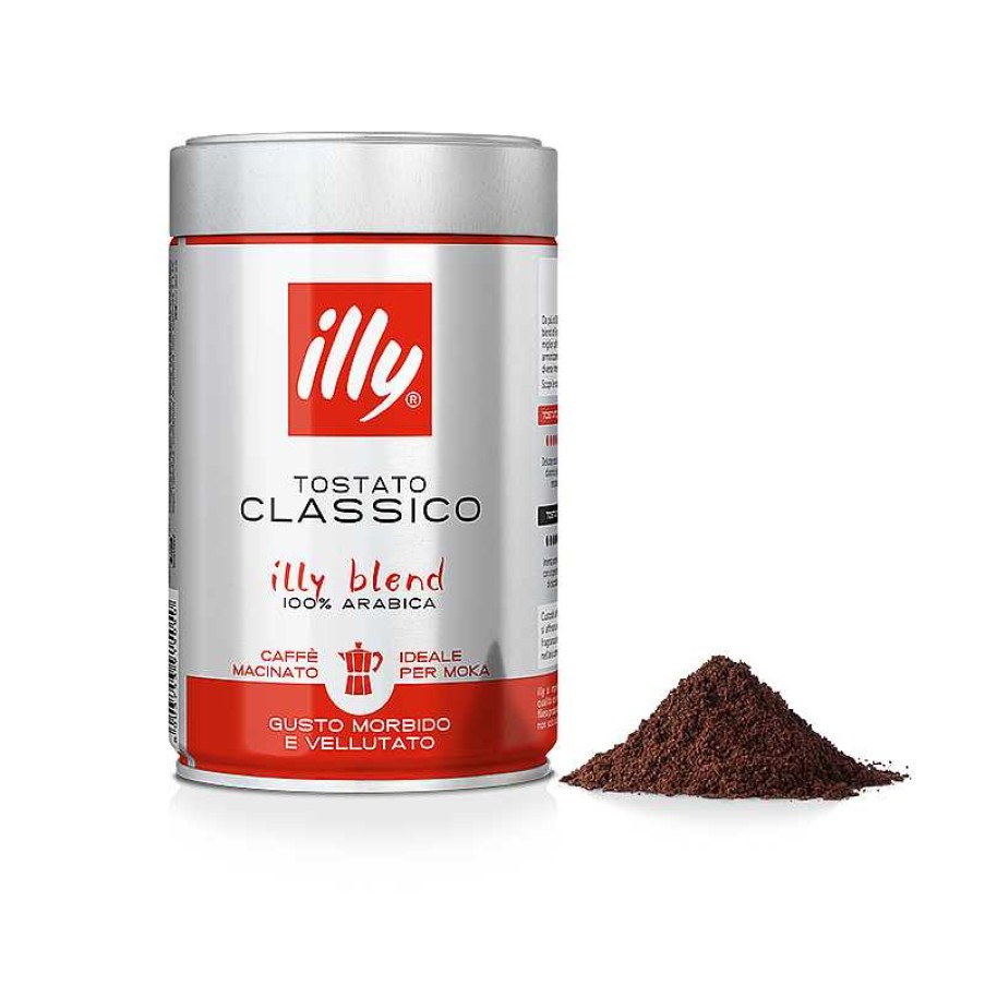 Coffee illy | Classic Roasted Ground Moka Coffee - 250Gr