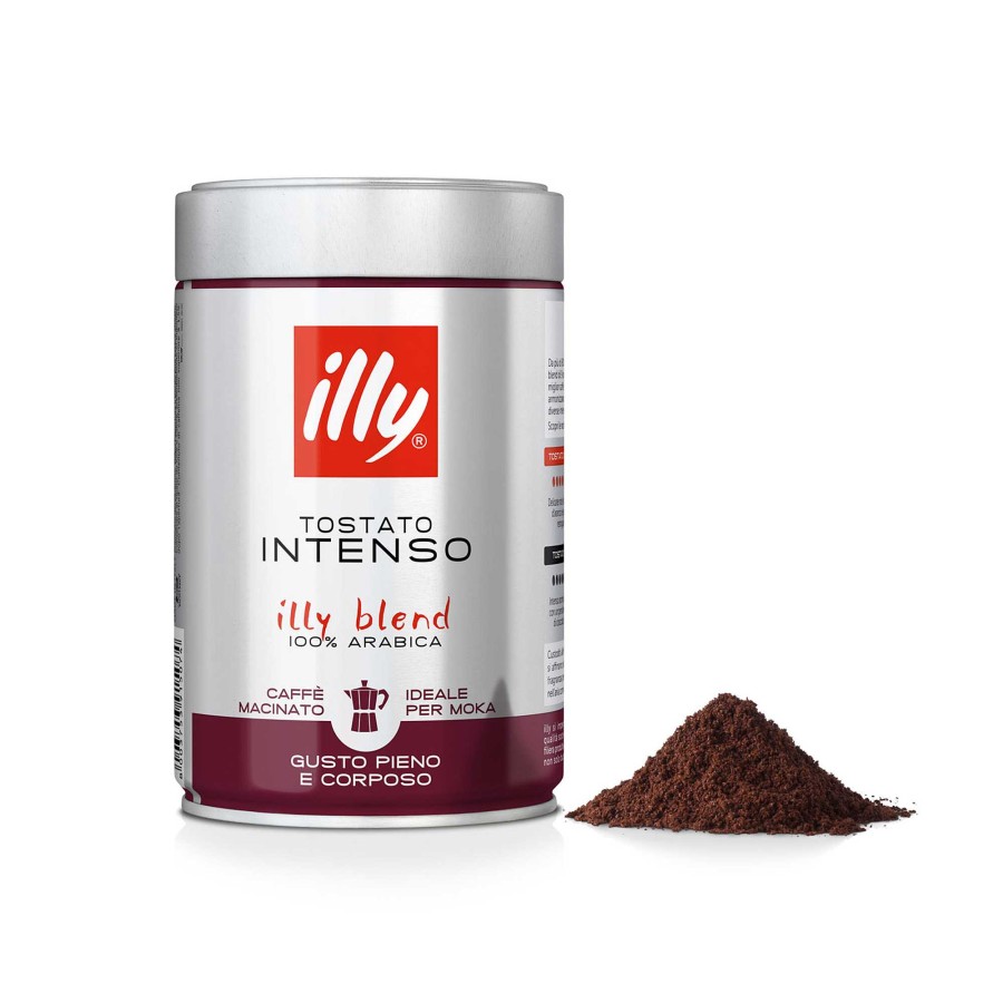 Gourmet illy | Coffee Tasting Kit - 3 Packs of Ground Coffee for Moka: Classic, Intense and Strong