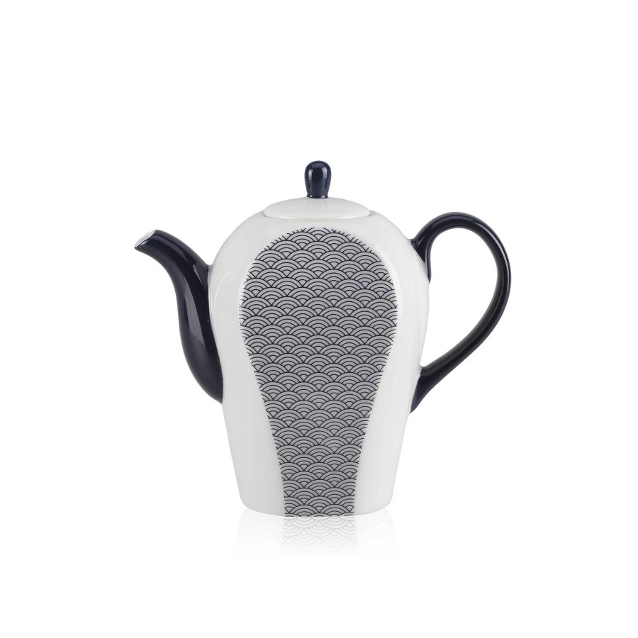 Gourmet illy | Dammann Auteuil porcelain teapot with blue decoration