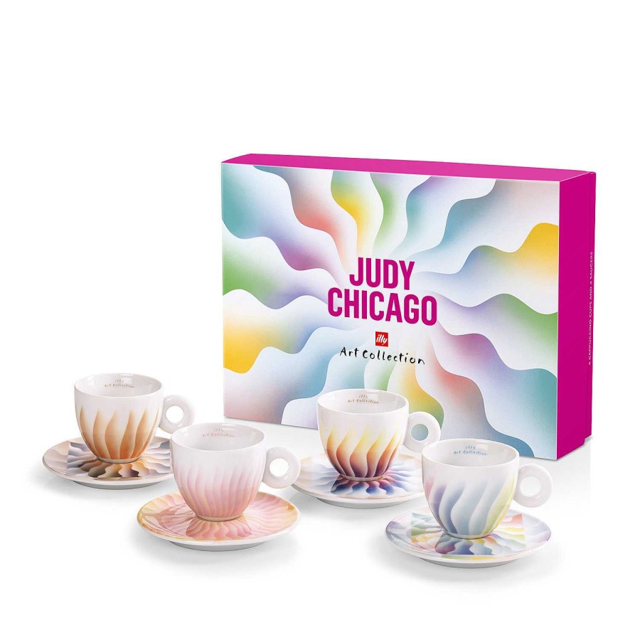 illy Art Collection illy | Set of 4 Cappuccino Cups - Illy Art Collection Judy Chicago