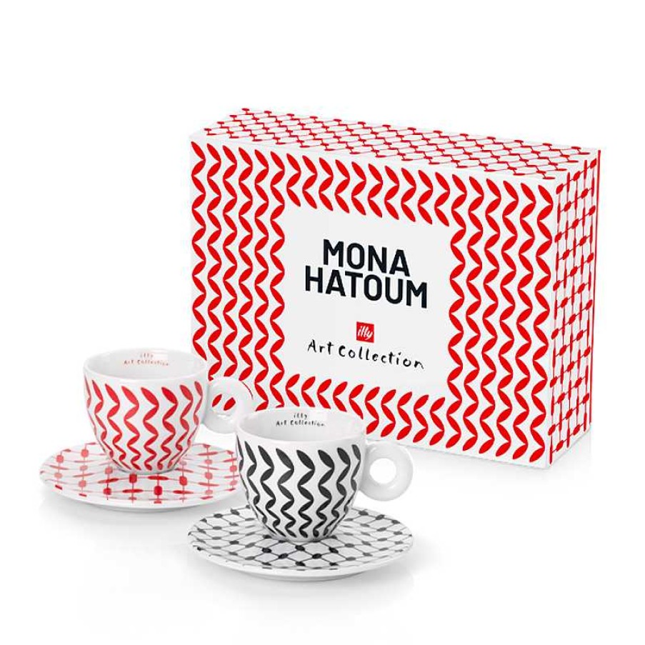 illy Art Collection illy | Set of 2 Cappuccino Cups - Illy Art Collection Mona Hatoum