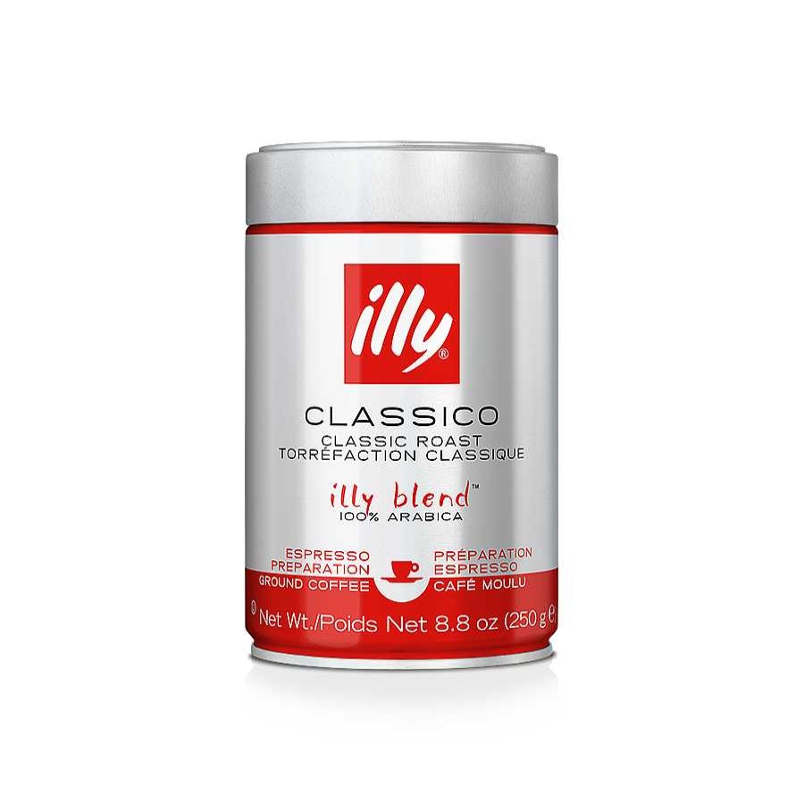 Coffee illy | Classic Roasted Espresso Ground Coffee - 250Gr